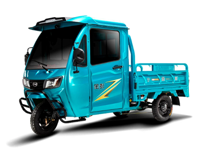 Трицикл грузовой GreenCamel Тендер D1500 (60V 1000W) кабина, понижающая 52 Ah Синий