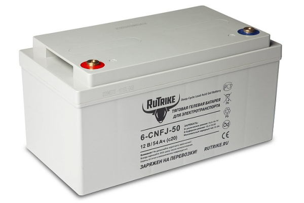 Тяговый аккумулятор RuTrike 6-CNF(J)-50 (12V54A/H C20)