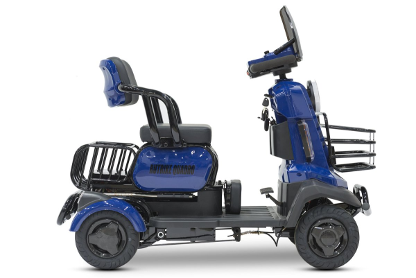 Электроскутер четырехколесный Rutrike Квадро синий