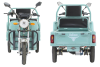 Грузовой электротрицикл Rutrike Амулет 1100 72V1000W бирюзовый